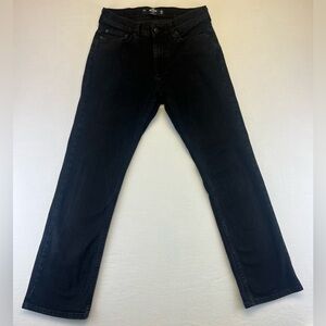 Hollister Men’s Black Boot Epic Flex Jeans Size 29x30 Faded Distressed